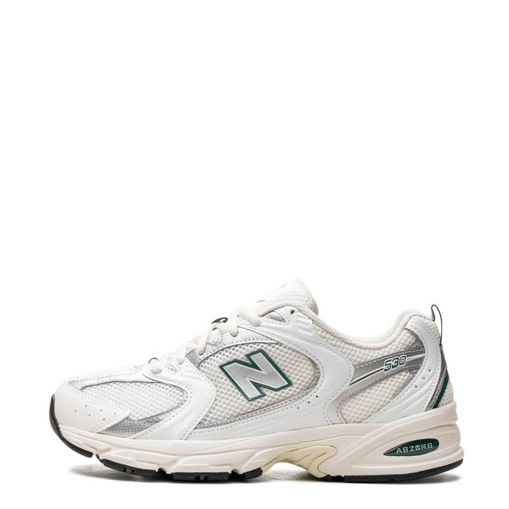 New Balance White and Green Sneakers 530 gently worn FINAL SALE